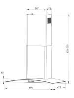 Витяжка камінна кухонна 60 см Berdsen BT-201 - Зображення 6