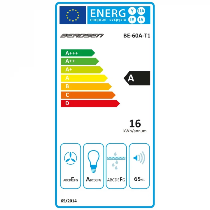 Витяжка камінна кухонна 60см Berdsen BE-60A-T1 INOX - Зображення 7