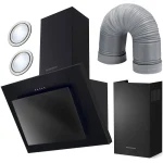 Витяжка камінна кухонна 60 см Berdsen BT-215 чорна