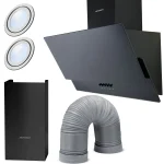 Витяжка камінна кухонна 60см Berdsen BT-211 чорна