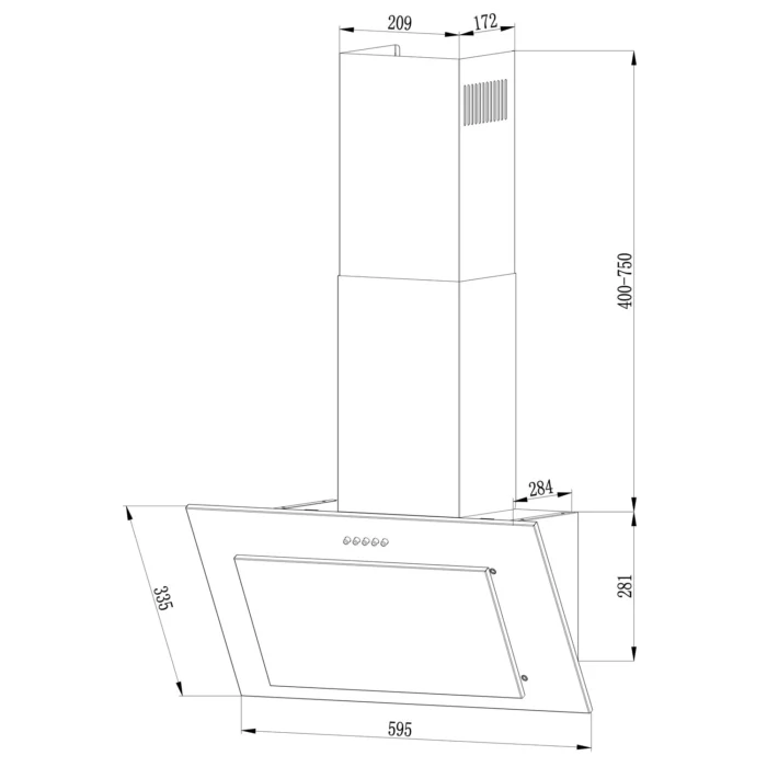 Витяжка кухонна 60см Inox + чорний BT-209 - Зображення 17