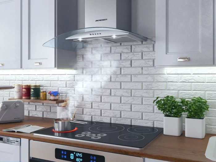 Витяжка кухонна камінна 90 см Berdsen BT-223 INOX - Зображення 4