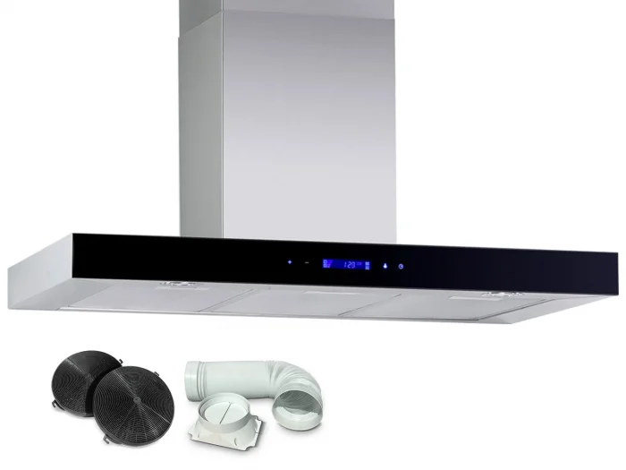 okap-kuchenny-kominowy-berdsen_632 Камінна кухонна витяжка Berdsen BN-KE3 INOX + скло - Зображення 1