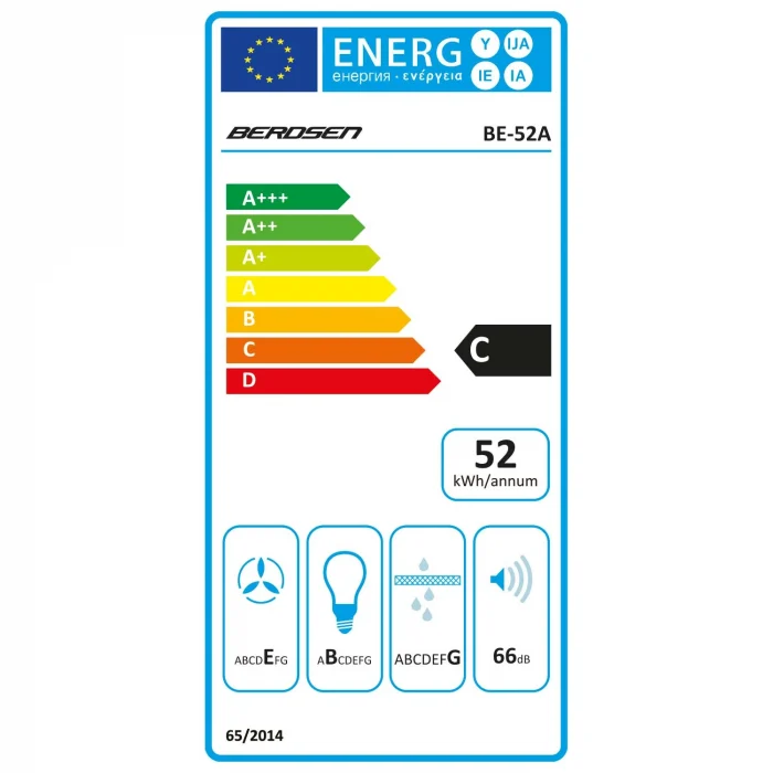 Витяжка кухонна під шафу 52см чорна BE-52A - Зображення 7