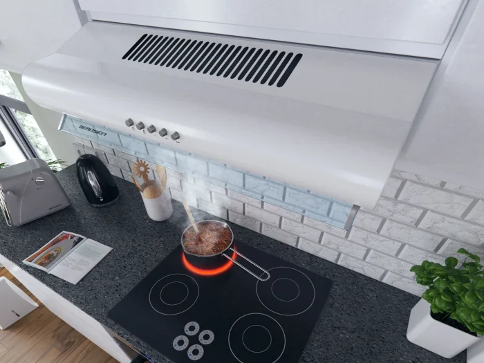 Витяжка підкорпусна кухонна - абсорбер 60см Berdsen BE-10-A біла - Зображення 5