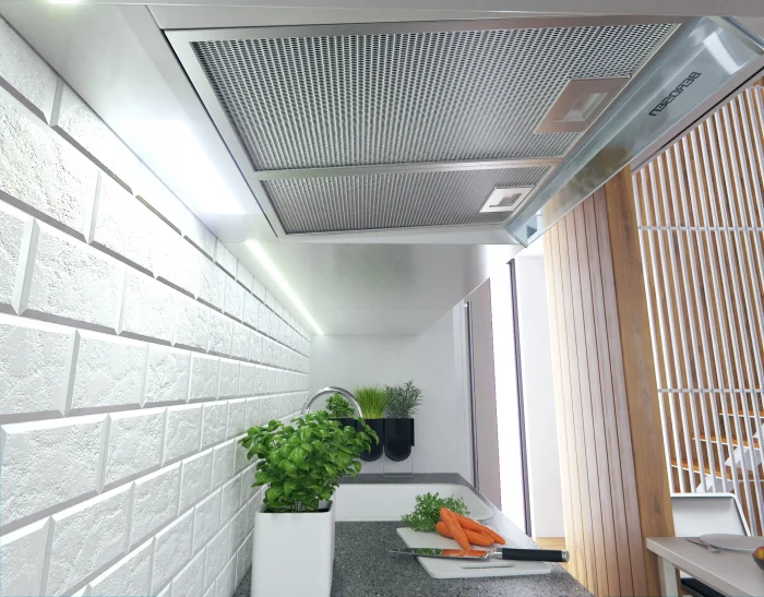 Витяжка підкорпусна кухонна - абсорбер 60см Berdsen BE-10-A біла - Зображення 6