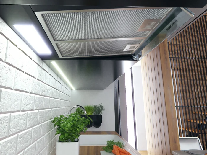 Витяжка підкорпусна кухонна - абсорбер 50см Berdsen BE-10-A чорна - Зображення 5