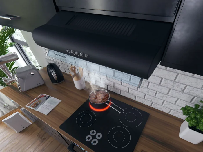 Витяжка підкорпусна кухонна - абсорбер 50см Berdsen BE-10-A чорна - Зображення 3