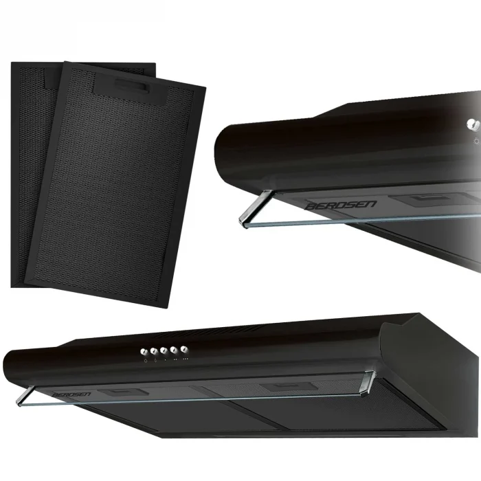 okap-kuchenny-podszafkowy-poc_29831 Витяжка підкорпусна кухонна - абсорбер 60см Berdsen BE-10-A чорна - Зображення 1