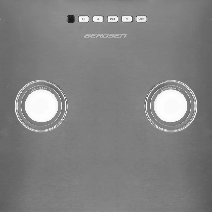 Витяжка кухонна скляна підвісна 60см чорна BT-222 - Зображення 9