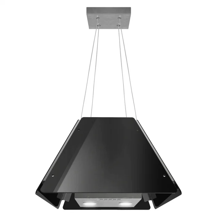 Витяжка кухонна скляна підвісна 60см чорна BT-222 - Зображення 3