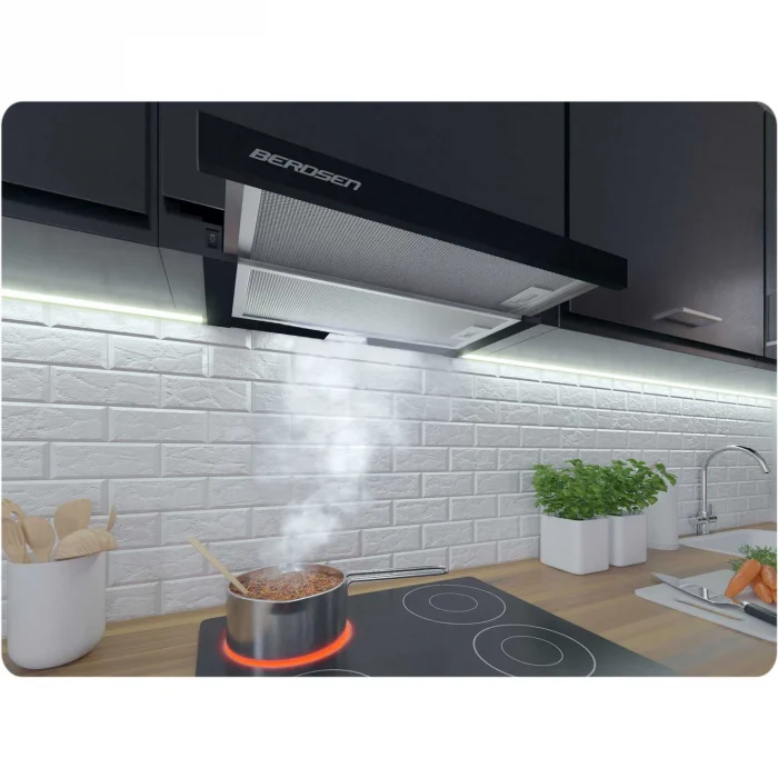 Витяжка кухонна телескопічна 50см чорна BT-234 - Зображення 4