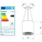 Витяжка кухонна підвісна 35см біла BT-228 - Зображення 10