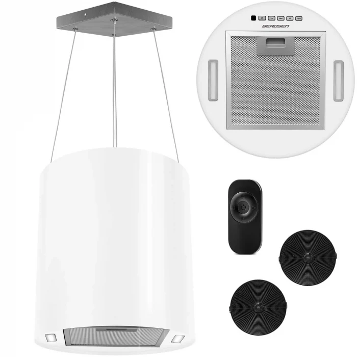 Витяжка кухонна підвісна 35см біла BT-228 - Зображення 2