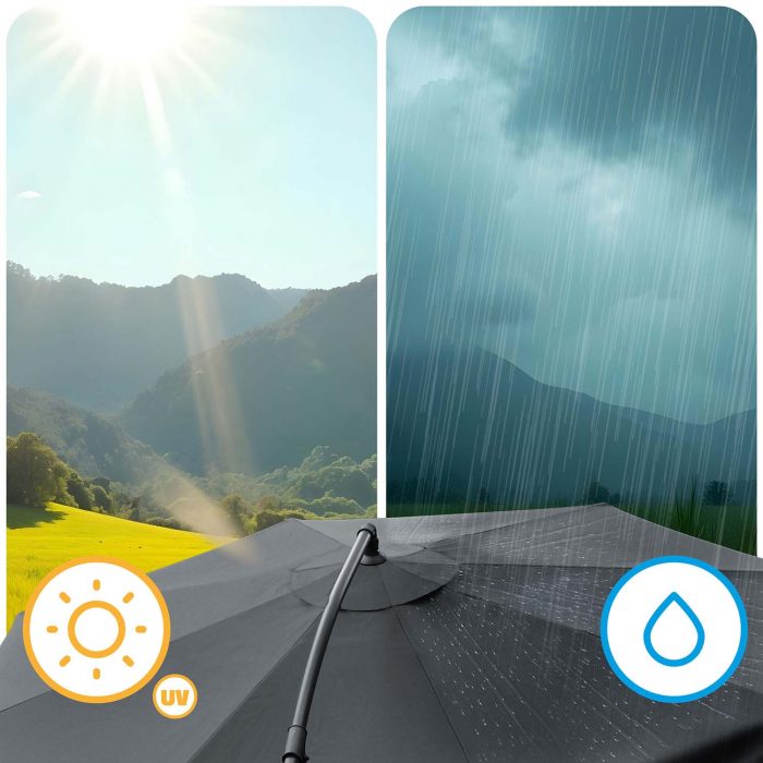 Складана садова парасоля 350 см з чохлом Plonos PL-880 - Практичний та стильний - Зображення 13