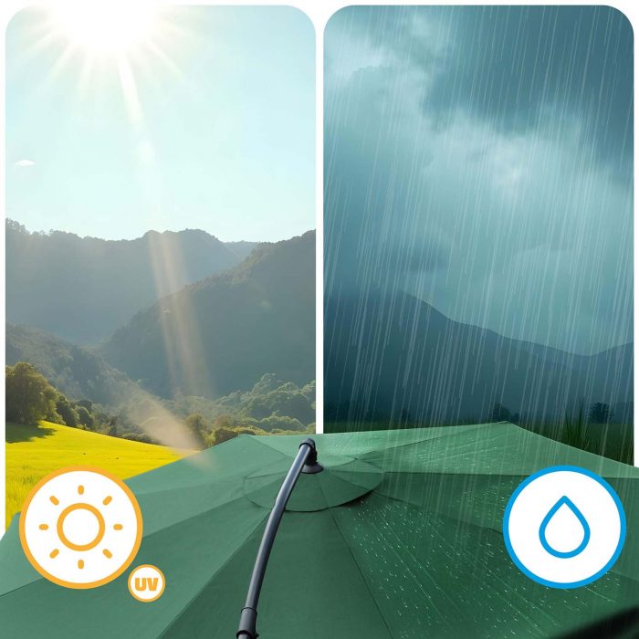 Складана садова парасоля 350 см з чохлом Plonos PL-880 - Практичний та стильний - Зображення 8