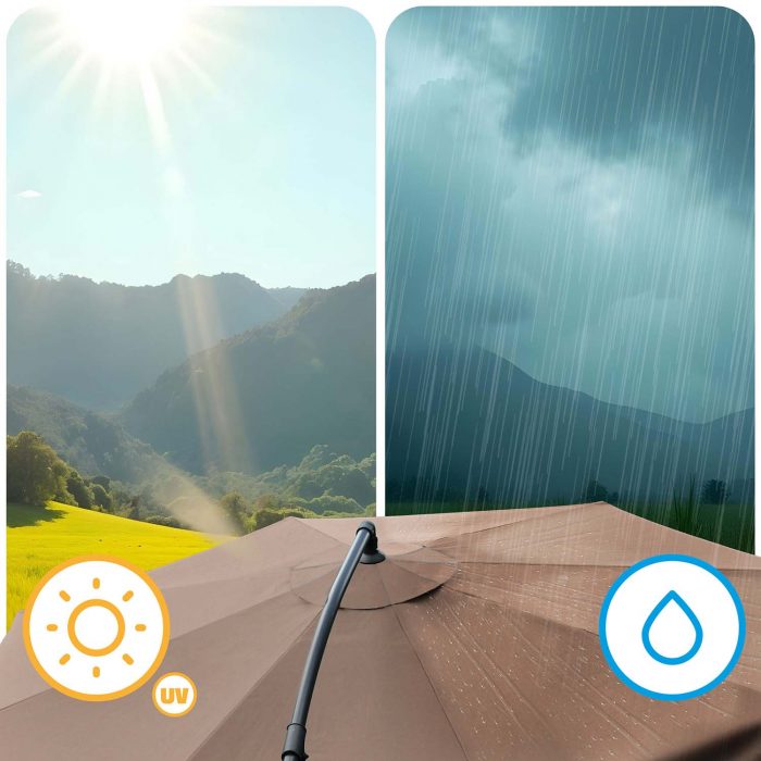 Складана садова парасоля 350 см з чохлом Plonos PL-880 - Практичний та стильний - Зображення 14