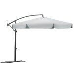 Складаний садовий парасоль 6 сегментів сірий 350 см - Надійний захист від сонця - Зображення 5