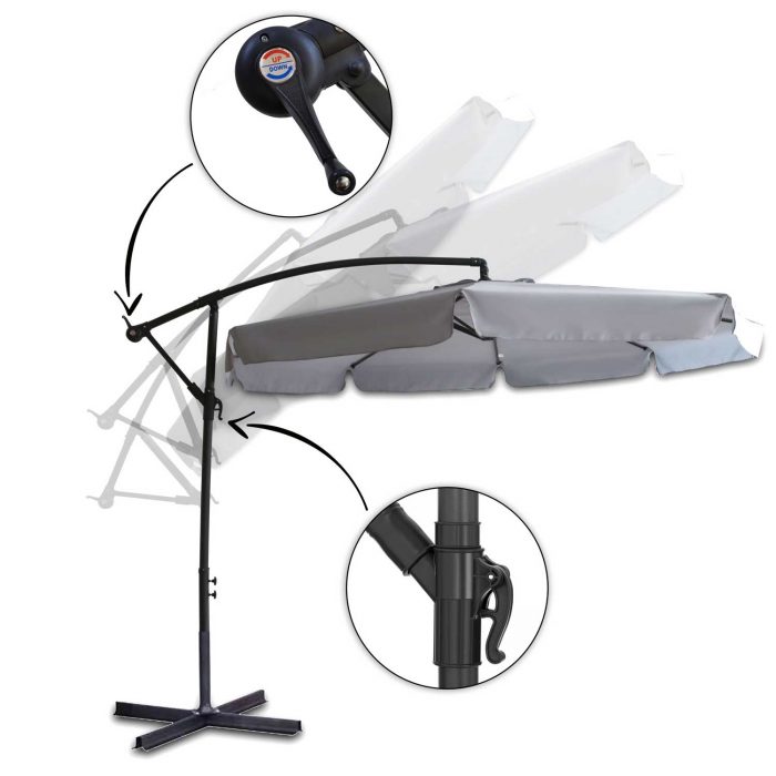 parasol-ogrodowy-skladany-8-se_1063 Складаний садовий парасоль 8 сегментів сірий 350 см - Надійний захист від сонця - Зображення 12