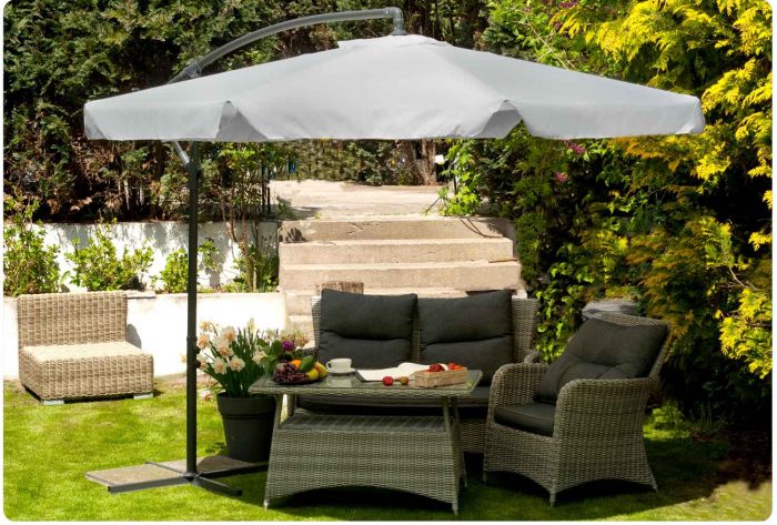 parasol-ogrodowy-skladany-8-se_1066 Складаний садовий парасоль 8 сегментів сірий 350 см - Надійний захист від сонця - Зображення 13