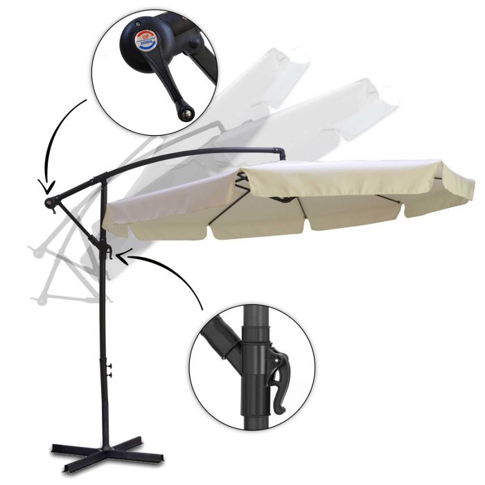 parasol-ogrodowy-skladany-8-se_1076 Складаний садовий парасоль 8 сегментів бежевий 350 см - Елегантний та функціональний - Зображення 13