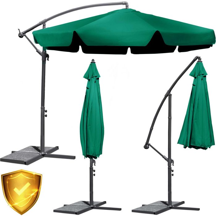 parasol-ogrodowy-skladany-8-se_1402 Складаний садовий парасоль 8 сегментів зелений 350 см - Яскравий та функціональний - Зображення 2