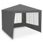 Павільйон садовий 4 стінки 3x3 м сірий Plonos - Простір для відпочинку на природі