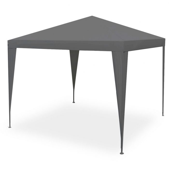 Павільйон садовий 4 стінки 3x3 м сірий Plonos - Простір для відпочинку на природі - Зображення 3