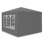 Павільйон садовий 4 стінки 3x3 м сірий Plonos - Простір для відпочинку на природі - Зображення 6