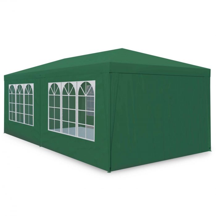 Павільйон садовий 6 стінок 3x6 м зелений Plonos - Великий і надійний захист від сонця - Зображення 5