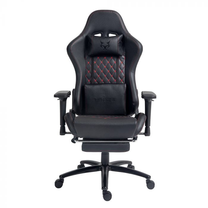 Ігрове крісло Lynxer Prestige чорний з  червоною вставкою Максимальний комфорт та підтримка для геймерів - Зображення 2
