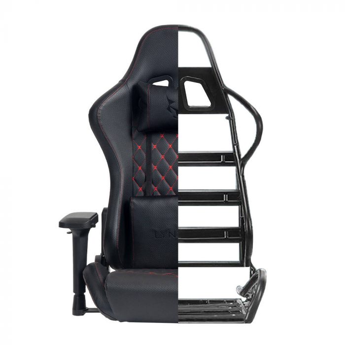 Ігрове крісло Lynxer Prestige чорний з  червоною вставкою Максимальний комфорт та підтримка для геймерів - Зображення 7