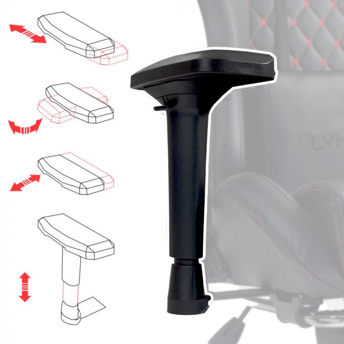 Ігрове крісло Lynxer Prestige чорний з  червоною вставкою Максимальний комфорт та підтримка для геймерів - Зображення 9