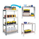 Металевий складський стелаж 150 x 75 x 30 см Plonos 470000 - Компактний і надійний - Зображення 11