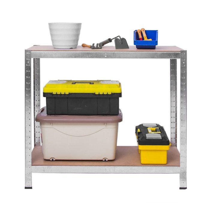 Металевий складський стелаж набір 2 шт 174 x 80 x 40 см Plonos PL-701 - Міцний і просторий - Зображення 6