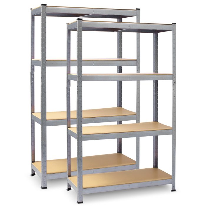 Металевий складський стелаж набір 2 шт 180 x 90 x 40 см Plonos PL-702 - Ідеальний для складів - Зображення 2