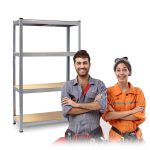 Металевий складський стелаж набір 2 шт 180 x 90 x 40 см Plonos PL-702 - Ідеальний для складів - Зображення 10