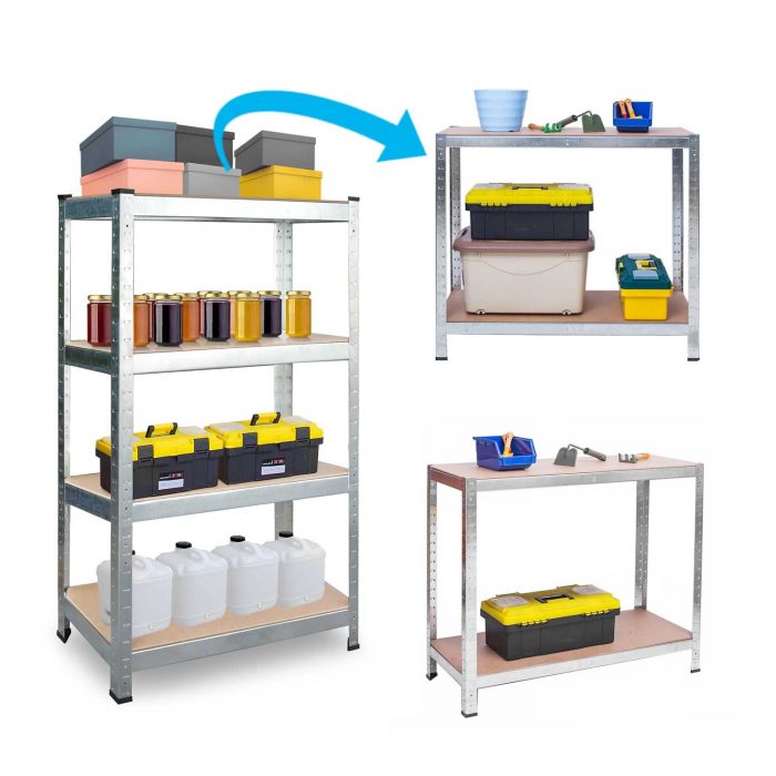 Металевий складський стелаж набір 2 шт 180 x 90 x 40 см Plonos PL-702 - Ідеальний для складів - Зображення 12