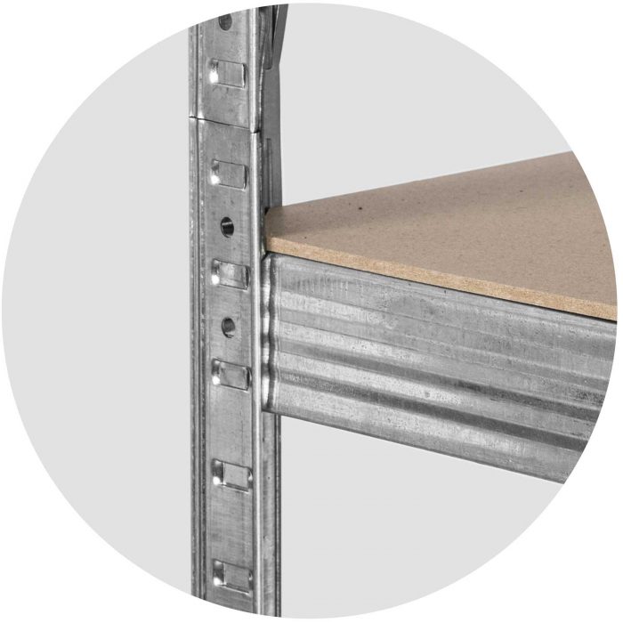 Металевий складський стелаж набір 2 шт 150 x 75 x 30 см Plonos PL-700 - Для зберігання інструментів - Зображення 9