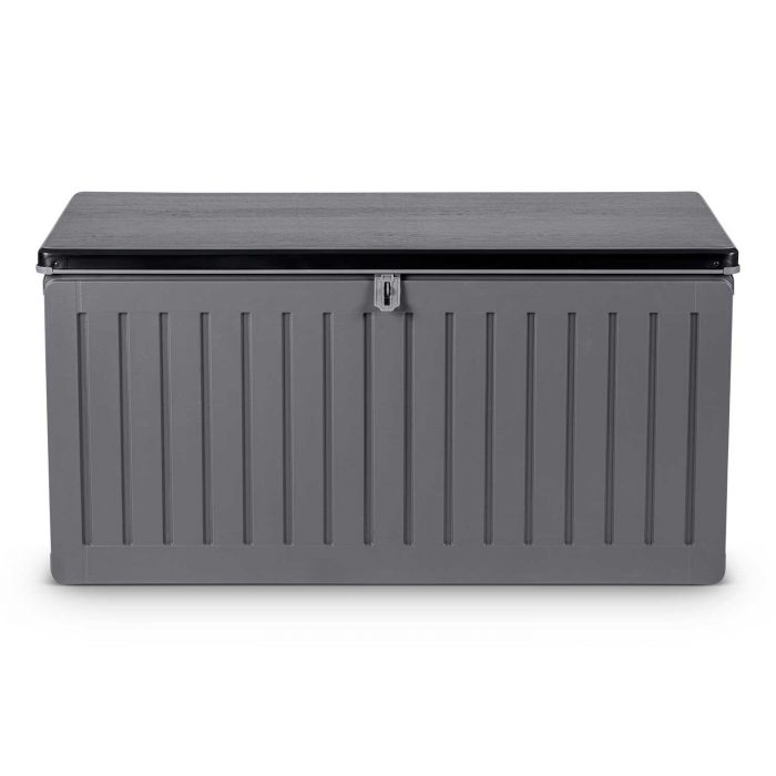 Садова скриня 109 x 51 x 55 см 270 л сіра - Стильне та містке рішення - Зображення 4
