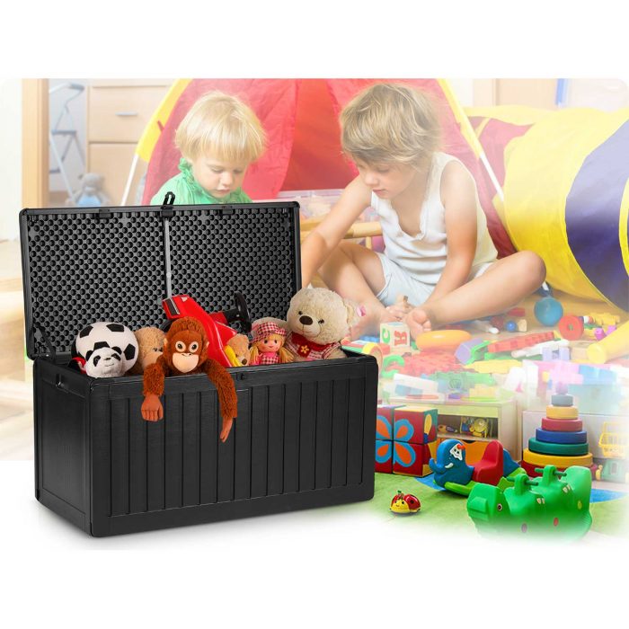 Садова скриня 109 x 51 x 55 см 270 л чорна - Для зберігання інструментів - Зображення 11