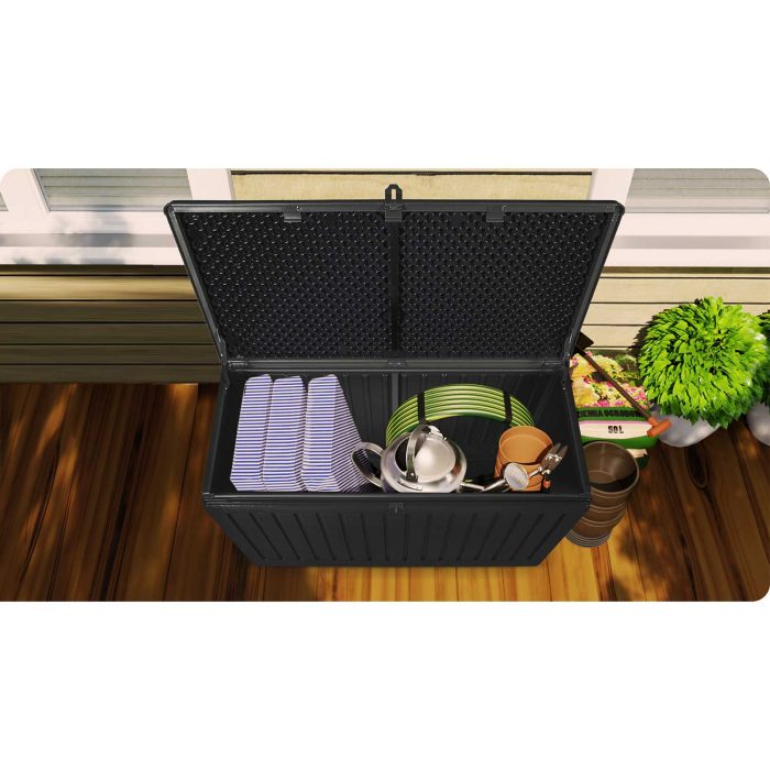Садова скриня 109 x 51 x 55 см 270 л чорна - Для зберігання інструментів - Зображення 5