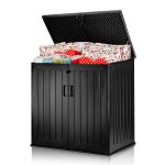 Садова скриня 116 x 112,5 x 71 см 775 л чорна - Великі об'єми для зберігання - Зображення 11