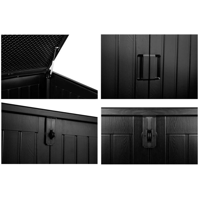 Садова скриня 116 x 112,5 x 71 см 775 л чорна - Великі об'єми для зберігання - Зображення 15
