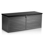 Садова скриня 143 x 57 x 53,5 см 390 л чорна-сіра - Модерний дизайн для саду
