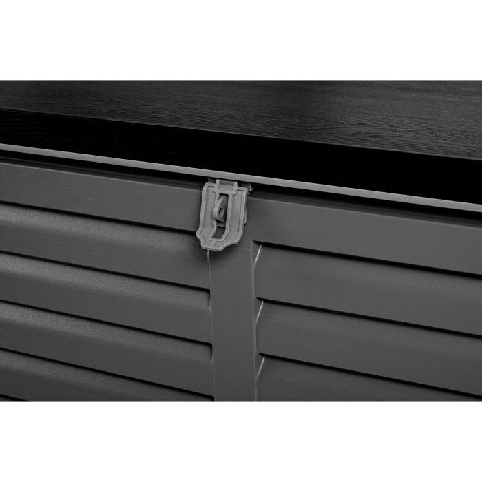 Садова скриня 143 x 57 x 53,5 см 390 л чорна-сіра - Модерний дизайн для саду - Зображення 13