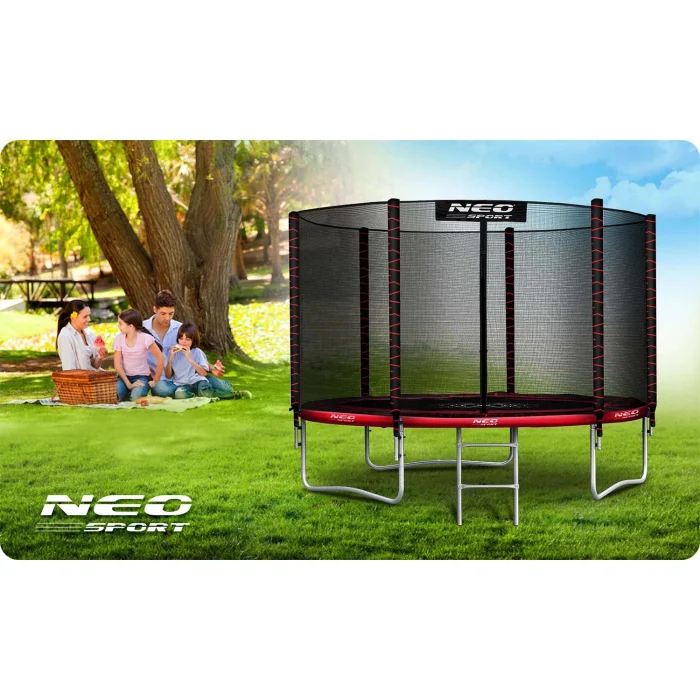 Батут садовий 10ft/312 см з зовнішньою сіткою та драбинкою Neo-Sport - Надійний захист для всієї родини - Зображення 7