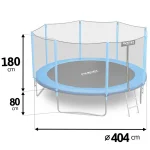 Батут садовий 13ft/404 см з зовнішньою сіткою та драбинкою Neo-Sport - Для великих просторів та веселощів - Зображення 12