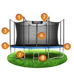 Батут садовий 13ft/404 см з внутрішньою сіткою та драбинкою Neo-Sport - Просторний та зручний для родини - Зображення 12