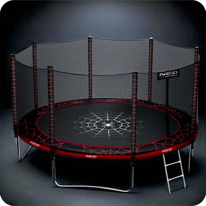 trampolina-ogrodowa-13ft-404c_50548 Батут садовий 13ft/404 см з зовнішньою сіткою та драбинкою Neo-Sport - Простір і безпека для активних дітей - Зображення 5
